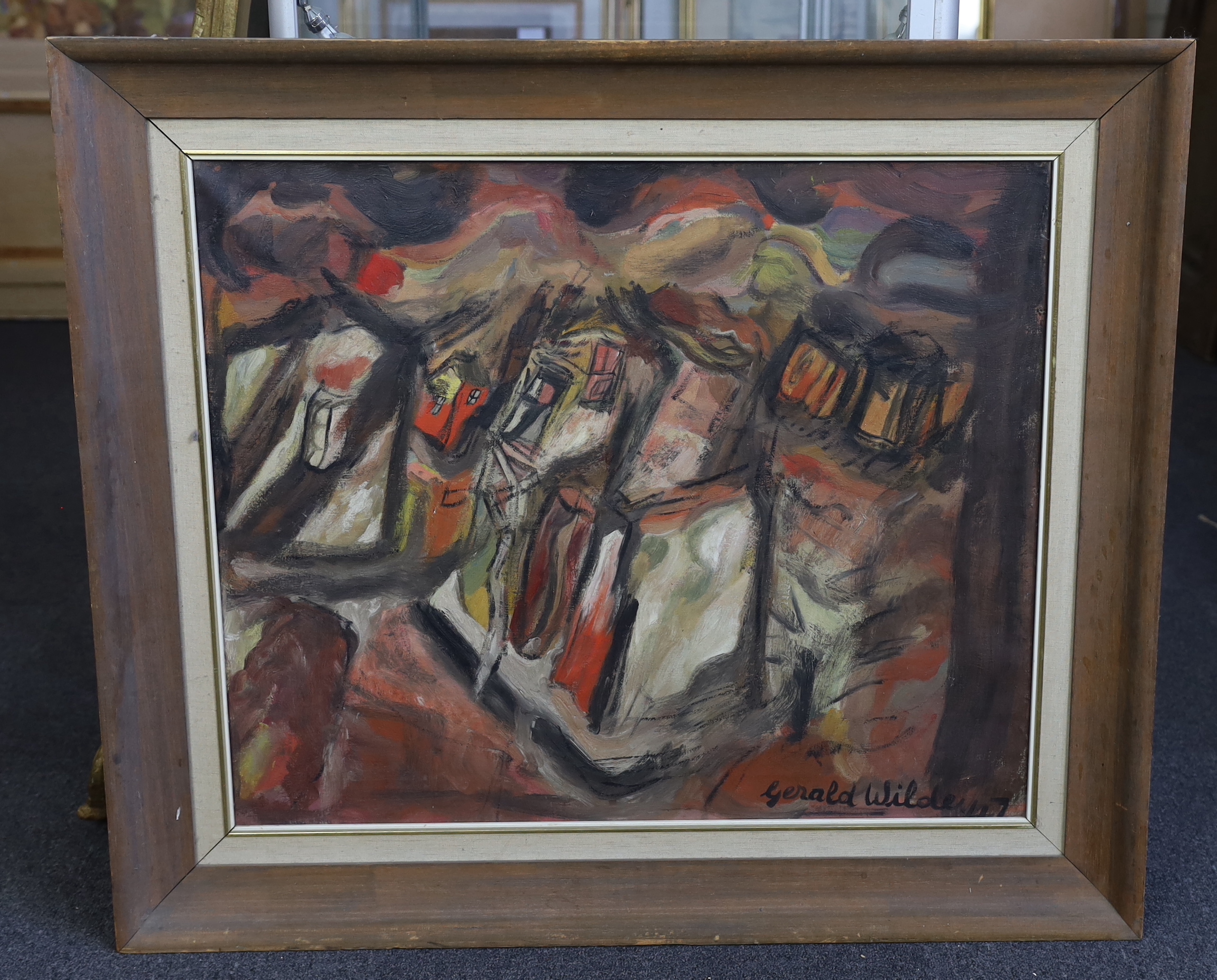 Gerald Wilde (1905-1986), ‘Street Scene (2)’, oil on canvas, 63 x 76cm